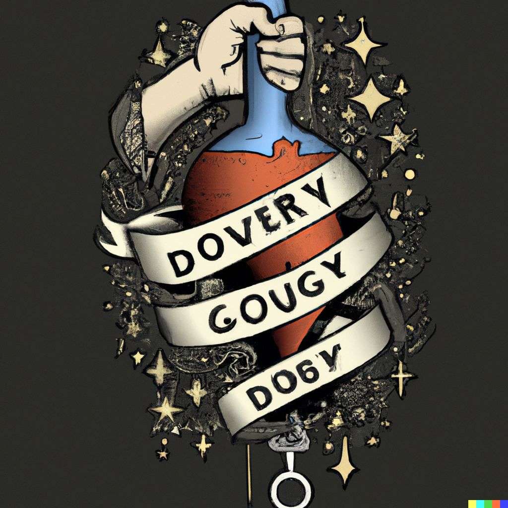 the discovery of gravity, detailed color retro tattoo design